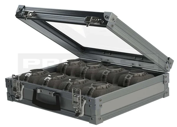 Алюминиевые кейсы с прозрачной крышкой